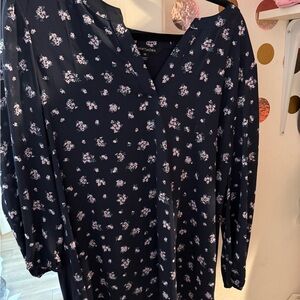 41 Hawthorn Navy Floral Blouse